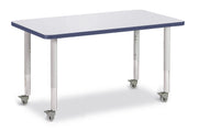 Berries® Rectangle Activity Table - 24" X 36", Mobile - Freckled Gray/Navy/Gray