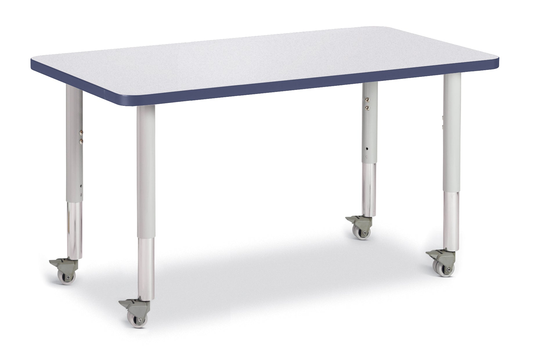 Berries® Rectangle Activity Table - 24" X 36", Mobile - Freckled Gray/Navy/Gray
