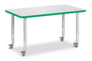 Berries® Rectangle Activity Table - 24" X 36", Mobile - Freckled Gray/Green/Gray