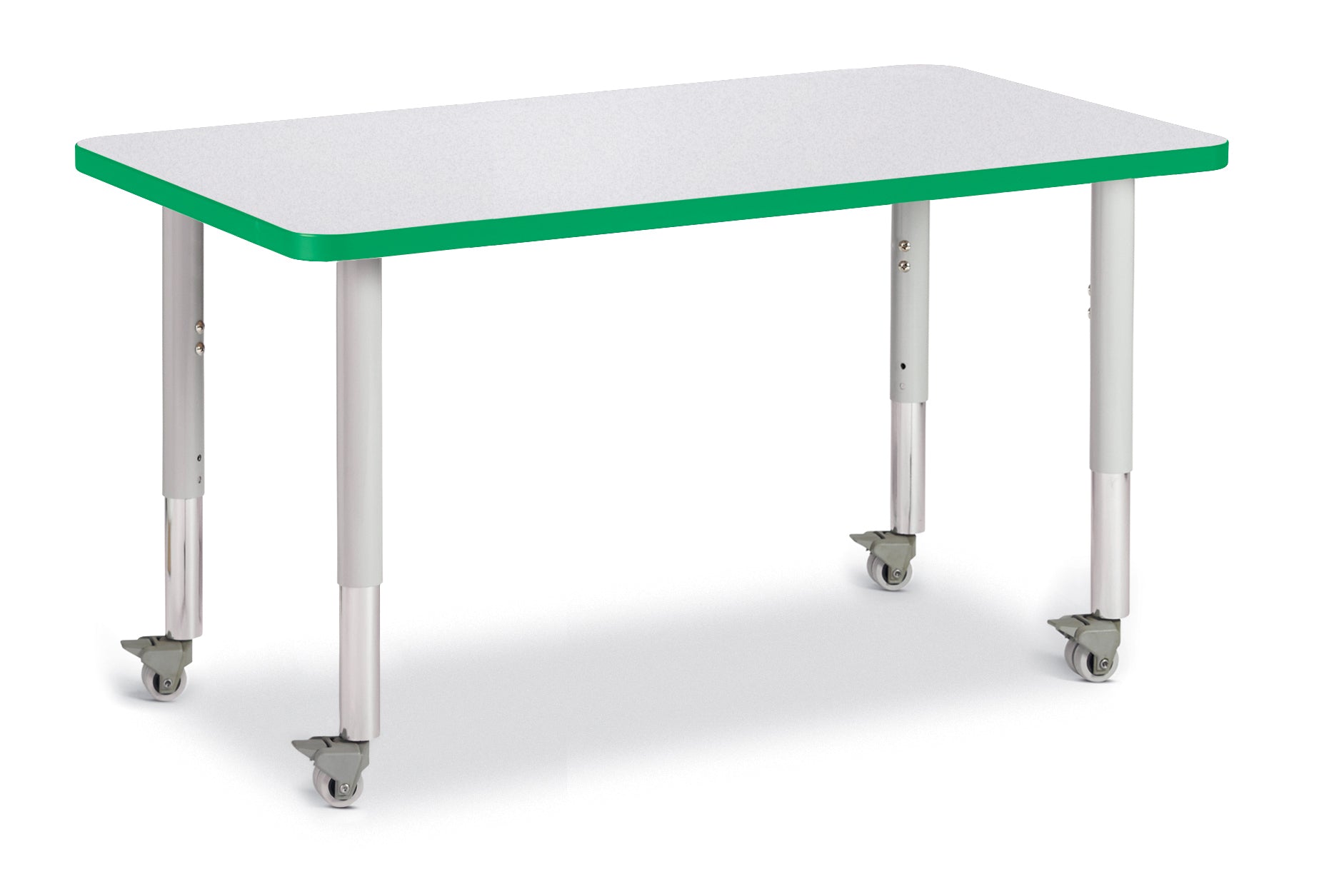 Berries® Rectangle Activity Table - 24" X 36", Mobile - Freckled Gray/Green/Gray