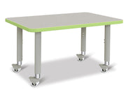Berries® Rectangle Activity Table - 24" X 36", Mobile - Freckled Gray/Key Lime/Gray