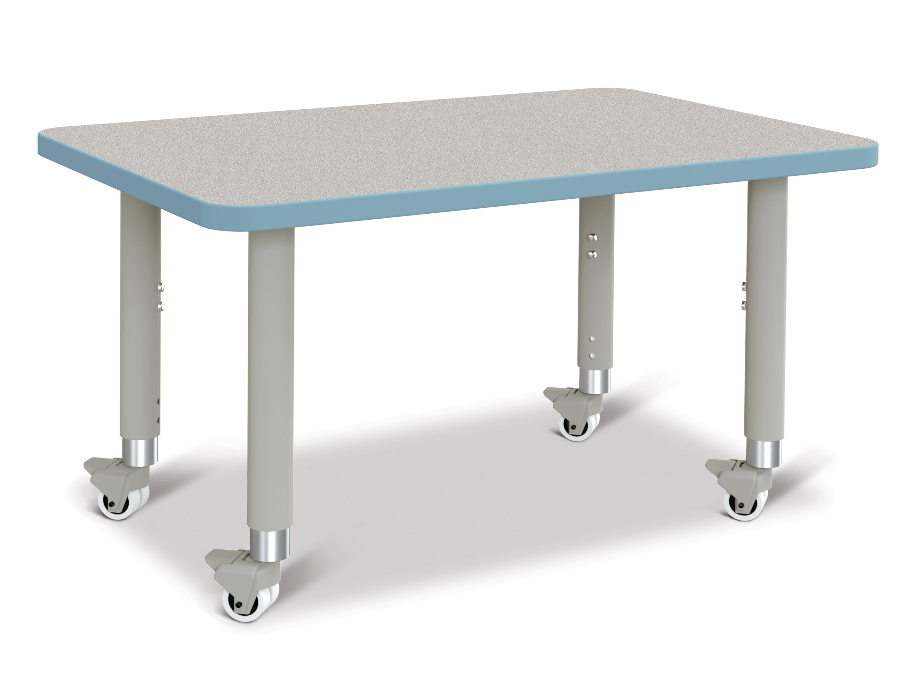 Berries® Rectangle Activity Table - 24" X 36", Mobile - Freckled Gray/Coastal Blue/Gray