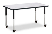 Berries® Rectangle Activity Table - 24" X 36", Mobile - Freckled Gray/Black/Black