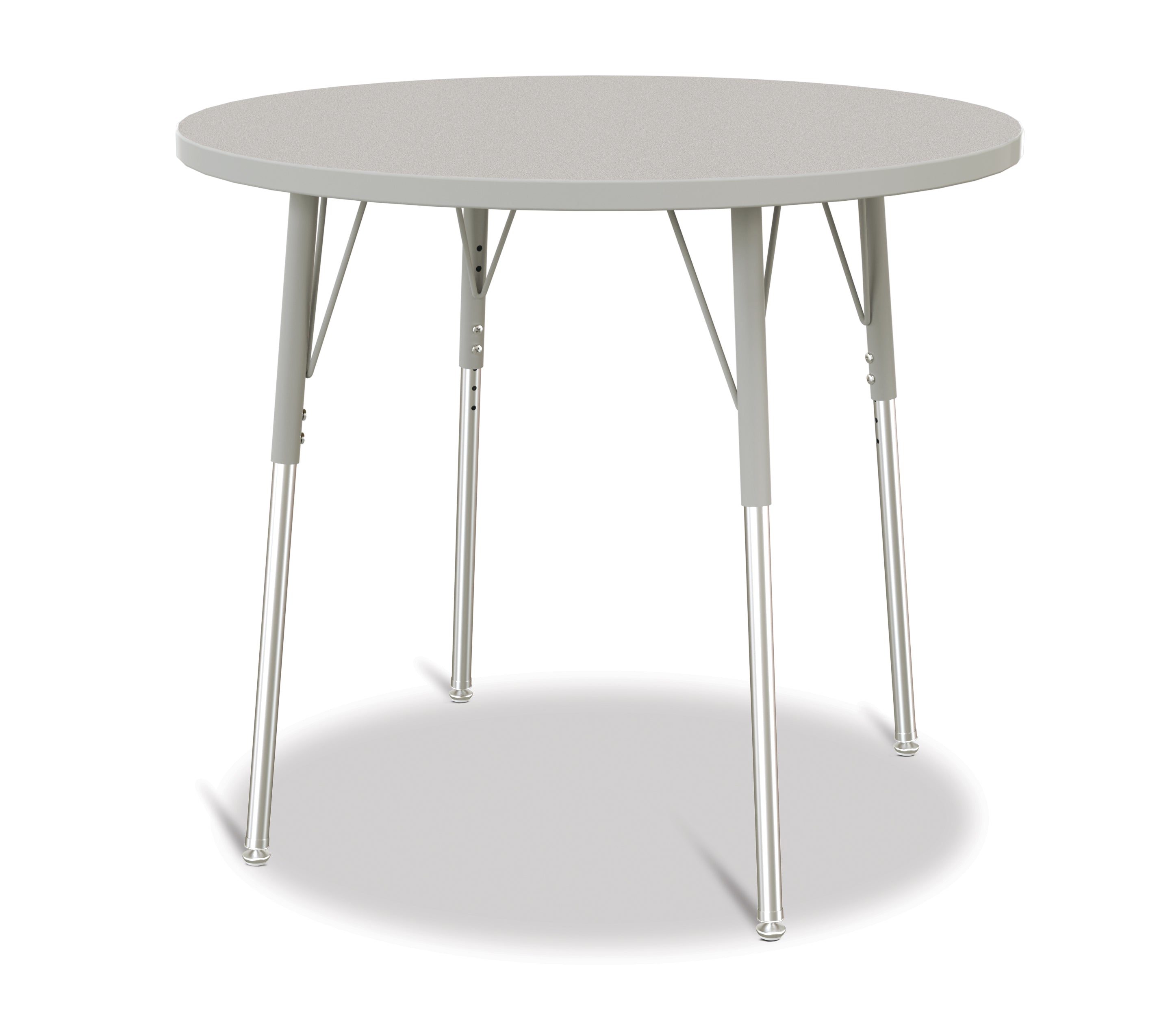 Berries® Round Activity Table - 36" Diameter, A-height - Freckled Gray/Gray/Gray
