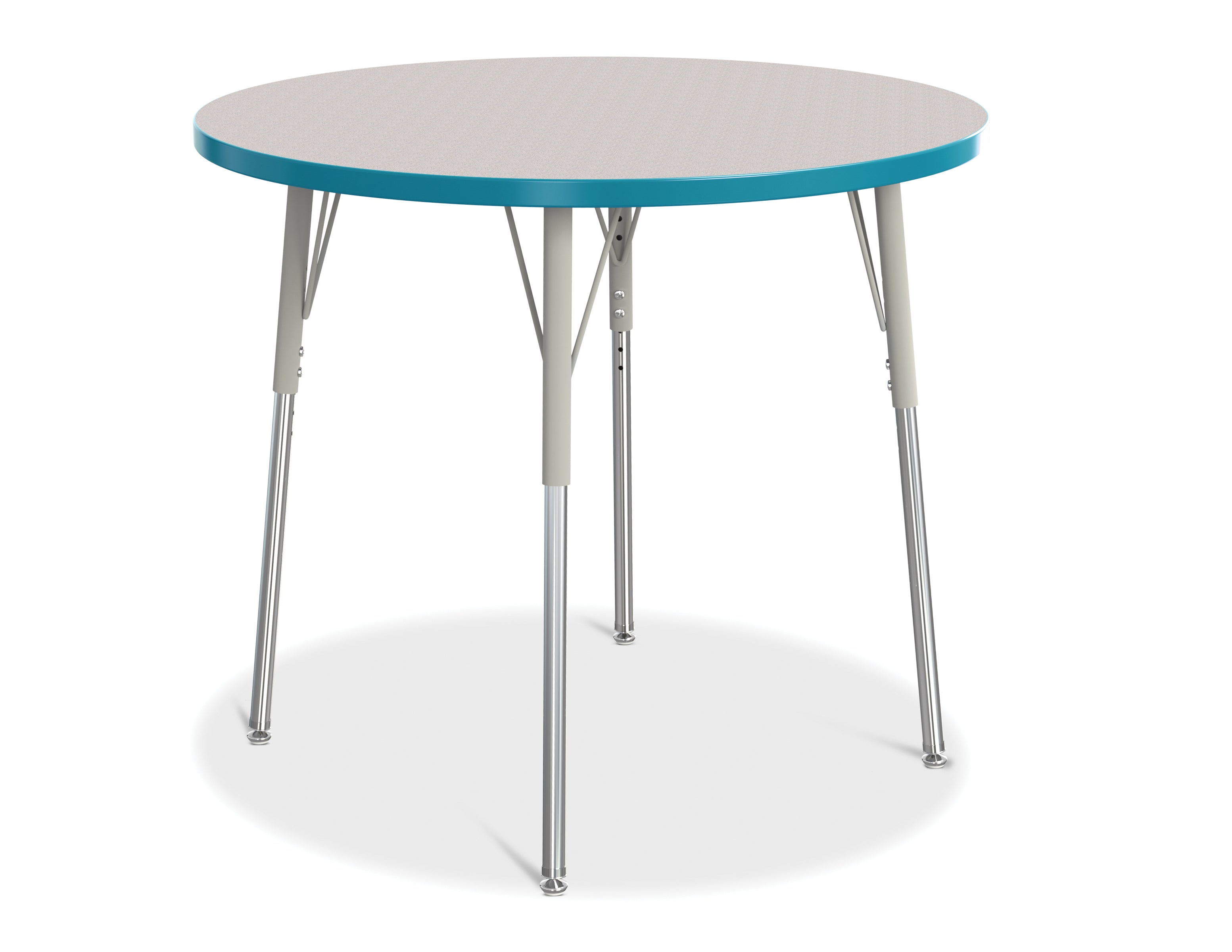 Berries® Round Activity Table - 36" Diameter, A-height - Freckled Gray/Teal/Gray