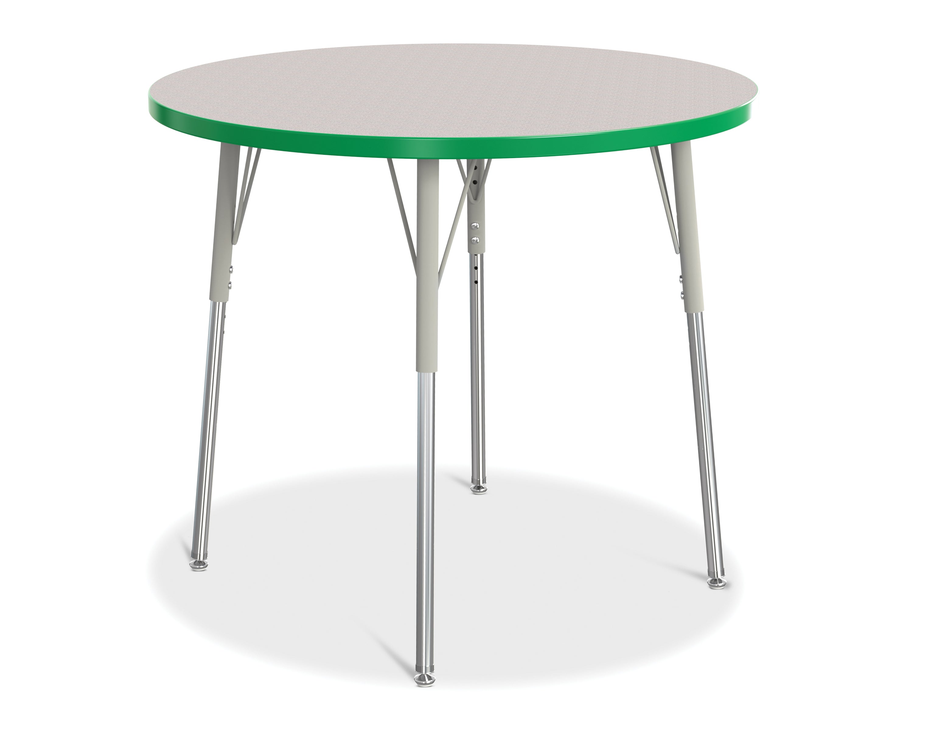 Berries® Round Activity Table - 36" Diameter, A-height - Freckled Gray/Green/Gray
