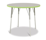 Berries® Round Activity Table - 36" Diameter, A-height - Freckled Gray/Key Lime/Gray