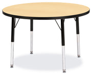 Berries® Round Activity Table - 36" Diameter, E-height - Maple/Black/Black