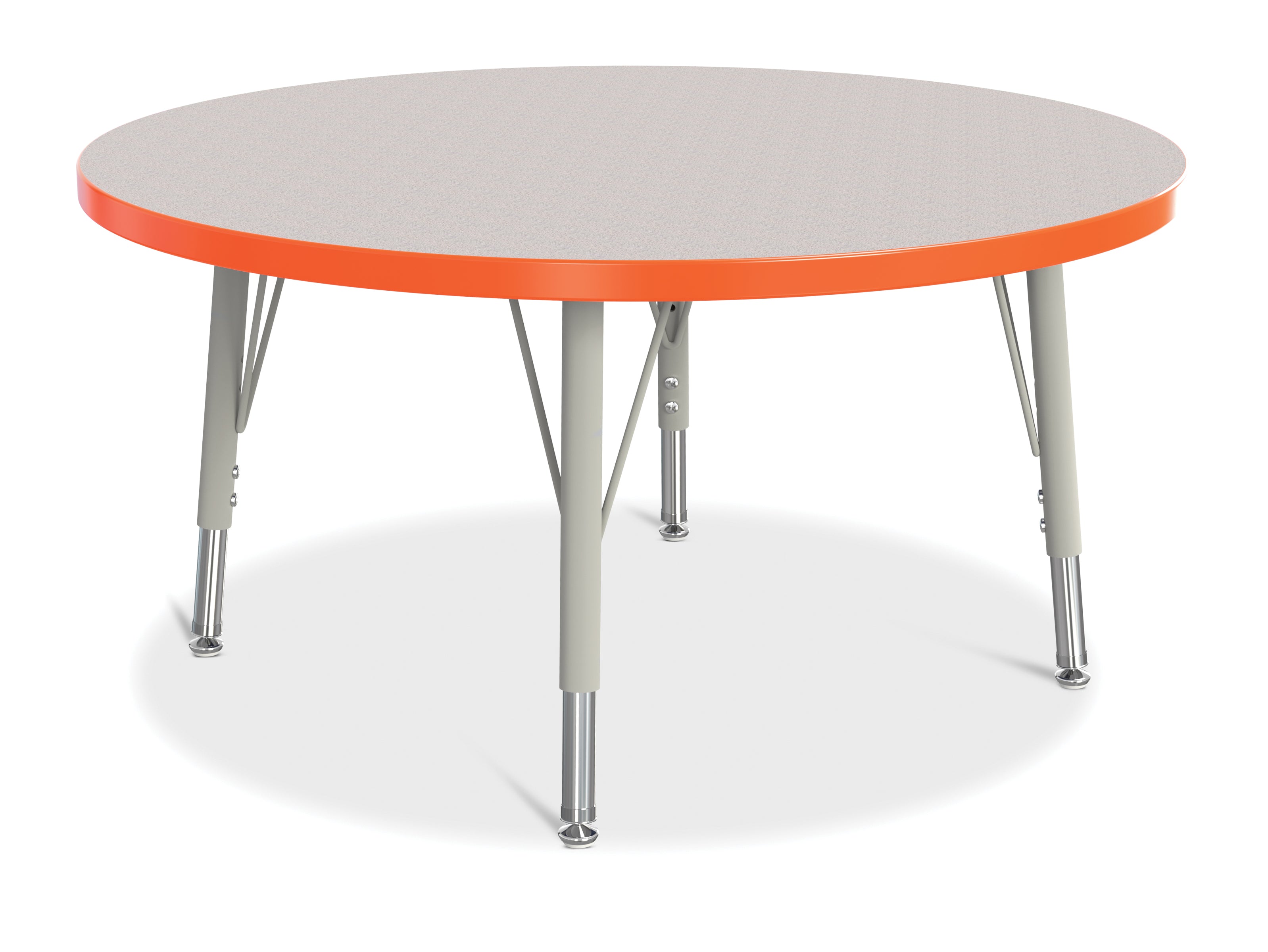 Berries® Round Activity Table - 36" Diameter, Mobile - Freckled Gray/Purple/Gray
