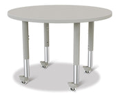 Berries® Round Activity Table - 36" Diameter, Mobile - Freckled Gray/Gray/Gray