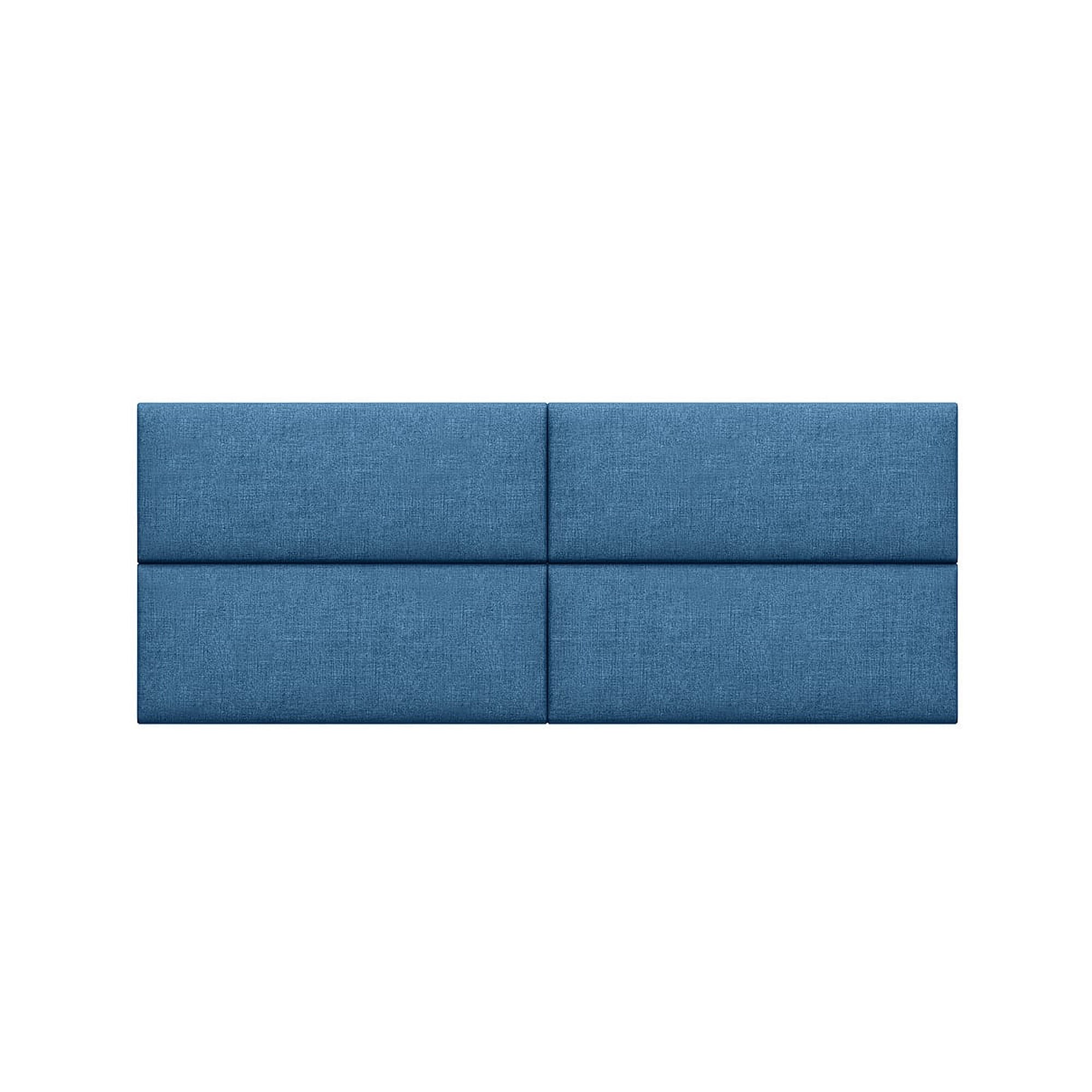Jaxx Panelist Modern Padded Headboard – Set of 4 Wall Mounted Panels - Queen, Limestone Grey Microvelvet