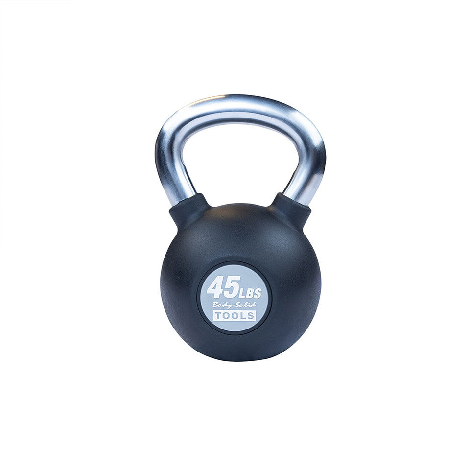 Chrome, Rubber Kettlebell 45Lb