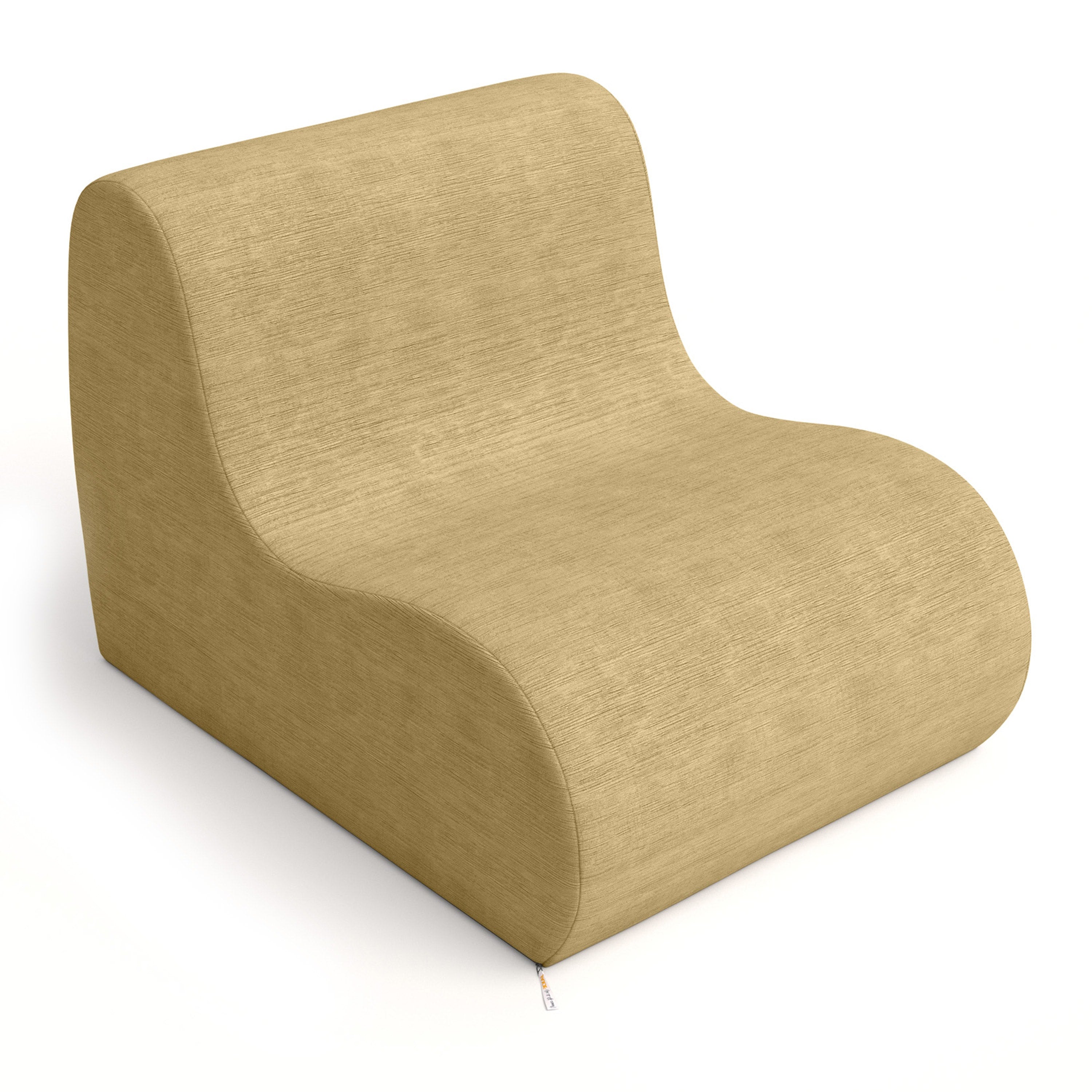 Jaxx Uptown Large Modern Armless Accent Chair, Camel