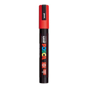 uni® POSCA PC-5M Water-Based Paint Markers, Reversible Medium Tip (1.8-2.5mm), Red