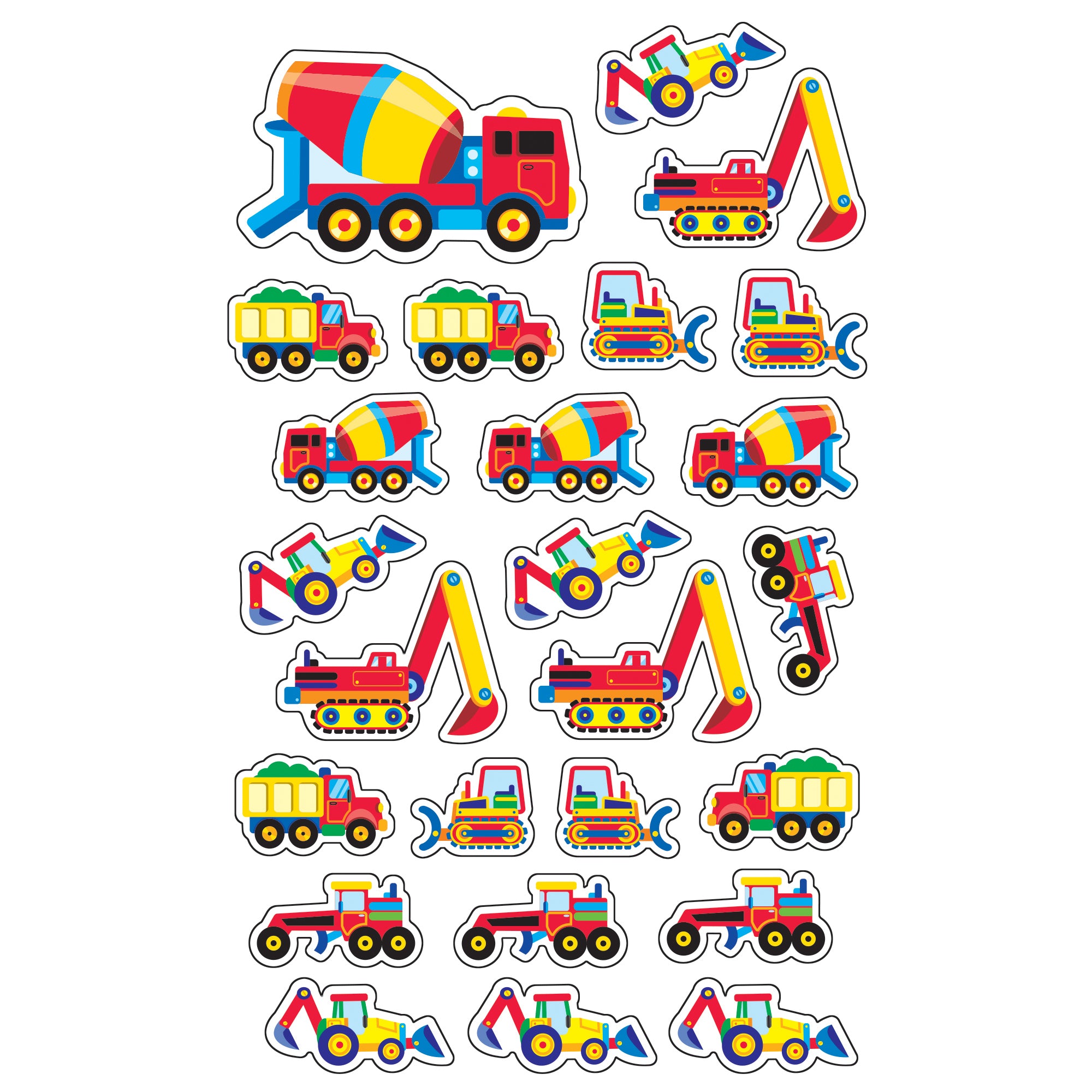 Construction Vehicles superShapes Stickers-Large, 200 ct