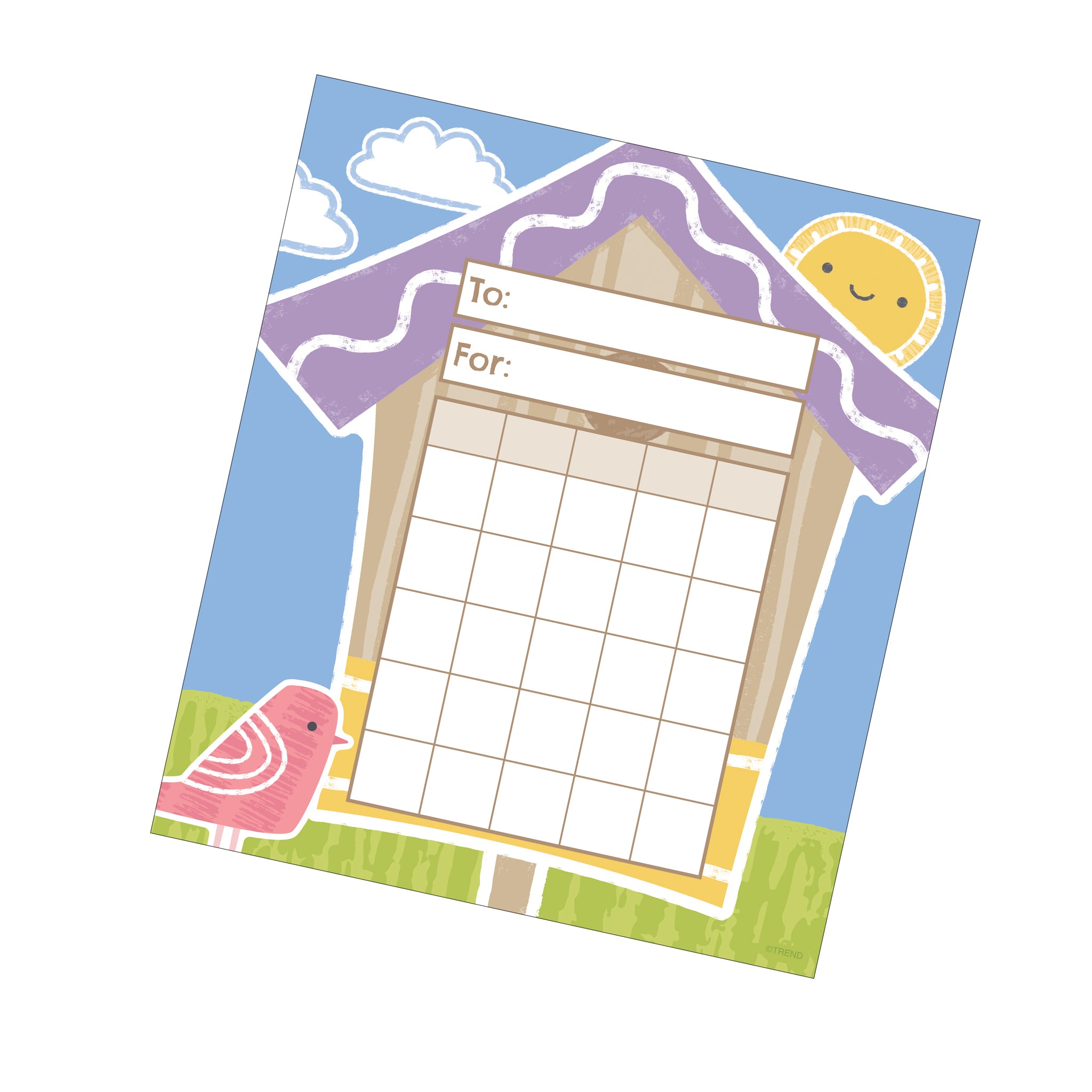 Garden Birdhouse Incentive Pad, 36 Sheets