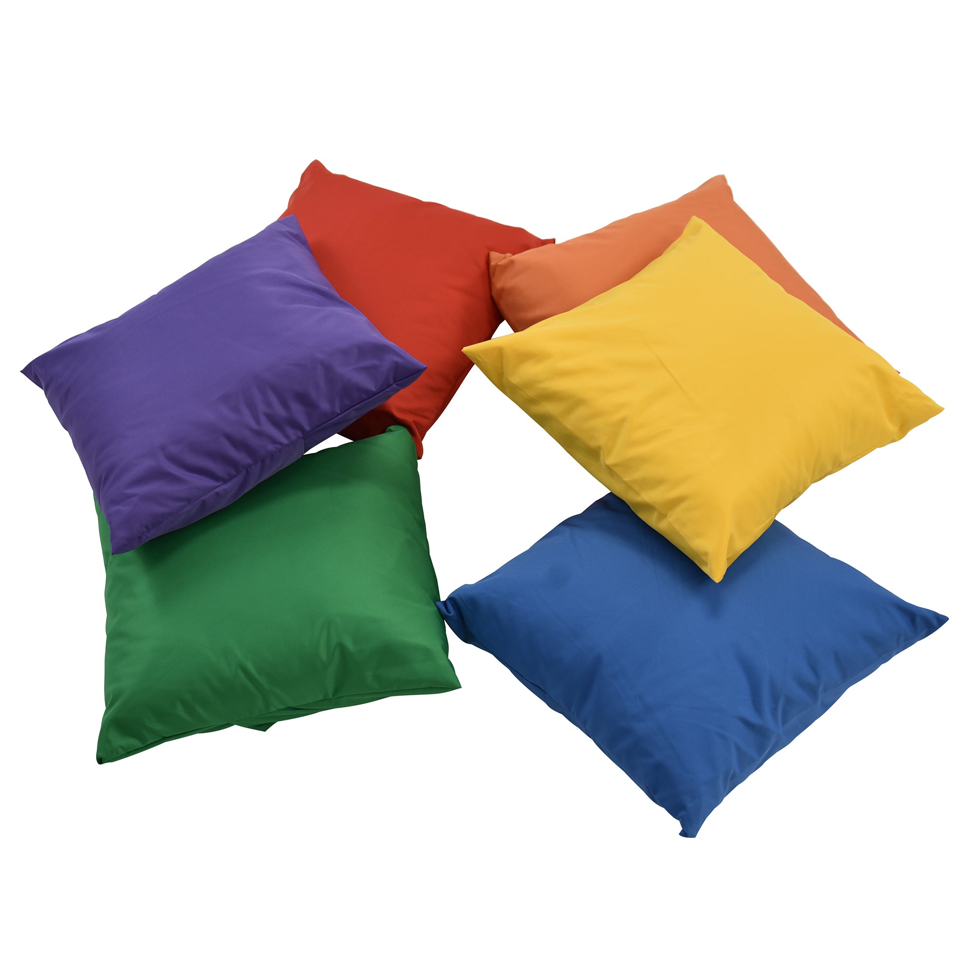 12" Cozy Throw Pillows - Set of 6 - Rainbow