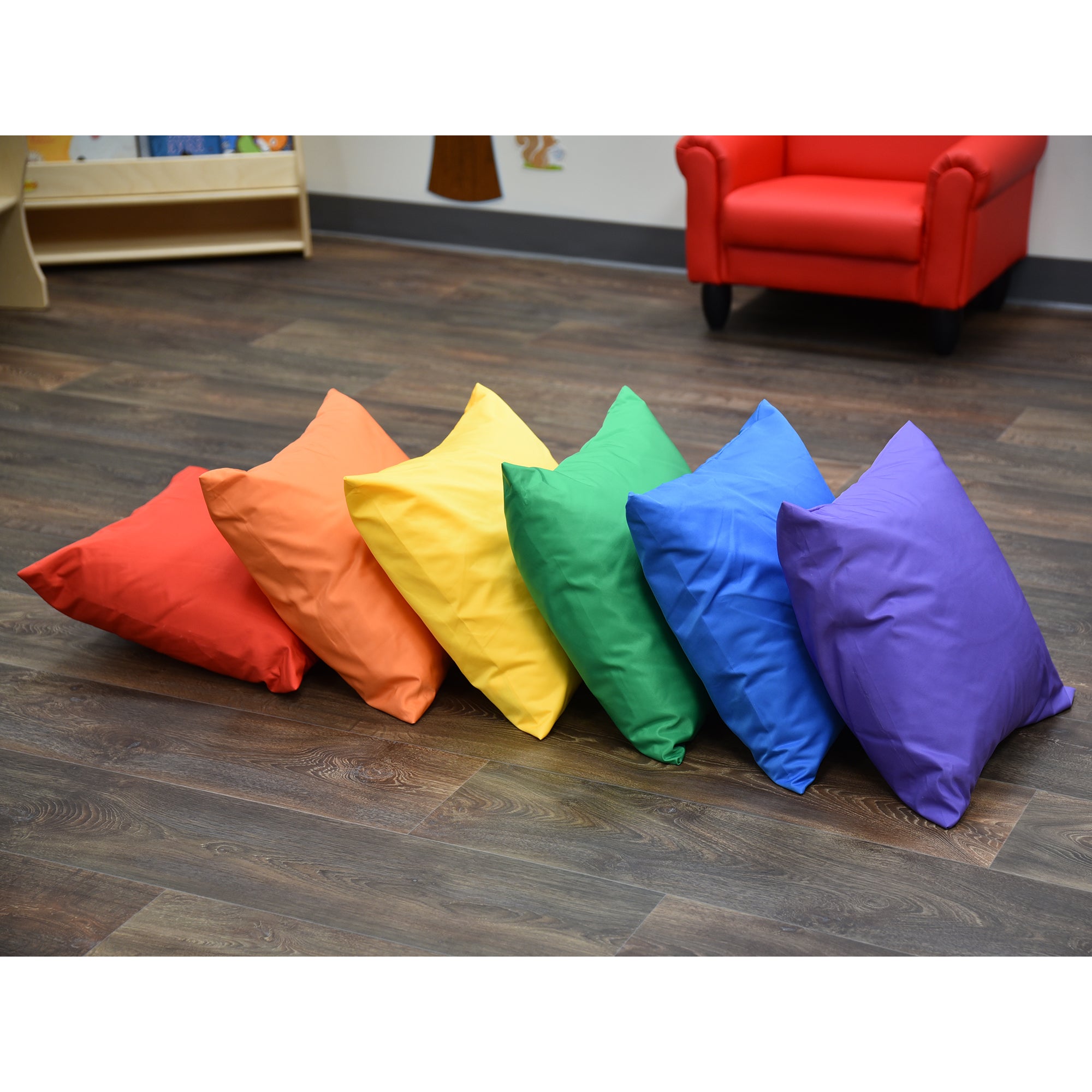 12" Cozy Throw Pillows - Set of 6 - Rainbow