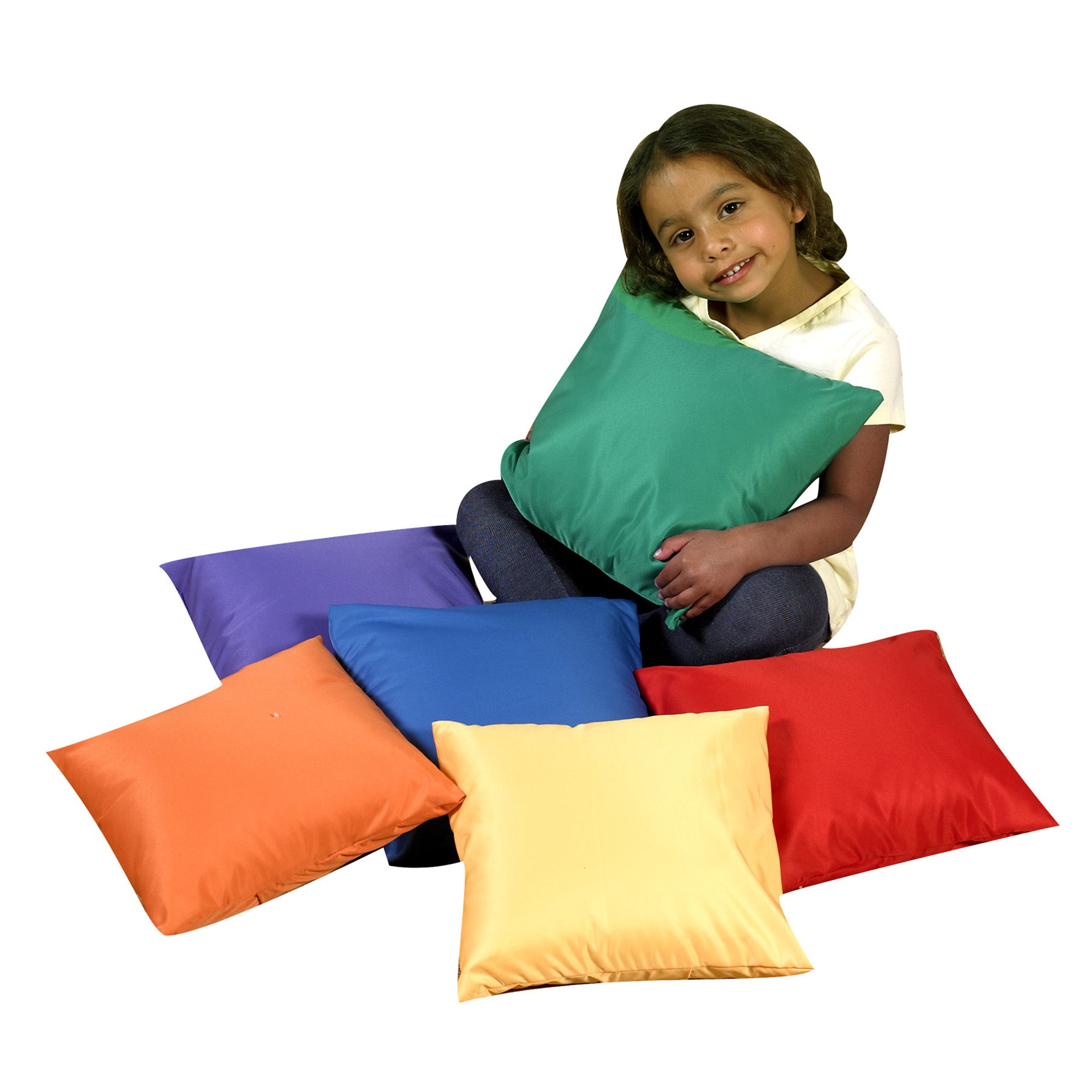 12" Cozy Throw Pillows - Set of 6 - Rainbow