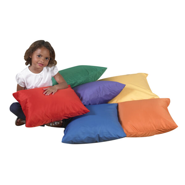 17" Puffy Pillows - Set Of 6 - Rainbow