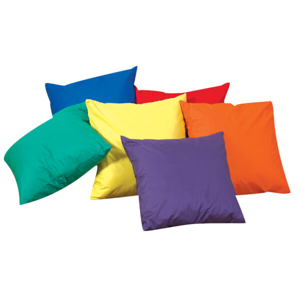 17" Puffy Pillows - Set Of 6 - Rainbow