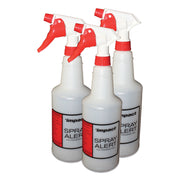 Spray Alert Spray Bottle - Leak Proof - 10.6" Height x 4.5" Width - White - 3 / Pack