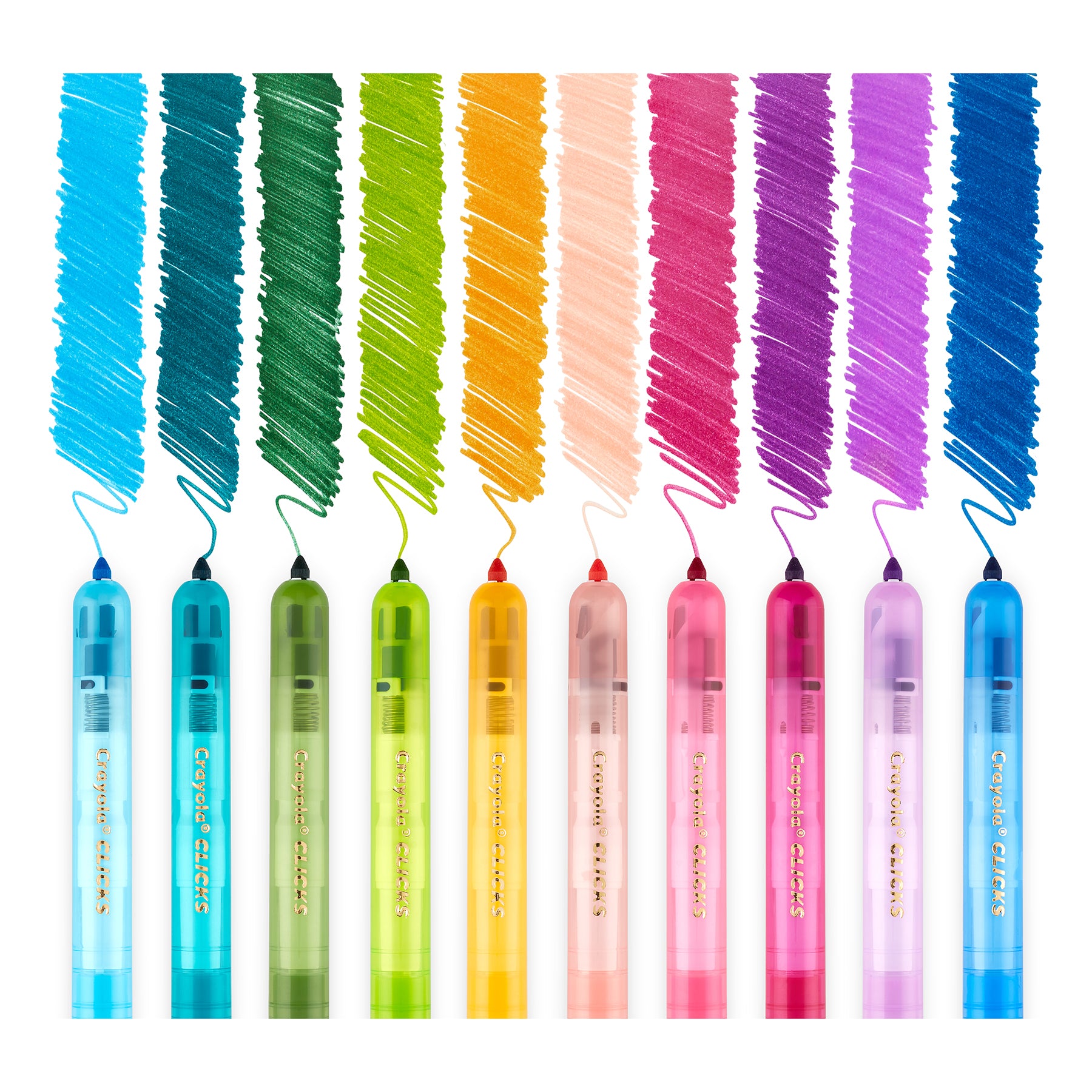 Washable CLICKS Retractable Markers, Bold/Bright Colors, 10 Count
