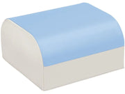Pouffe Club - Light Blue/Ivory, 12.6"H
