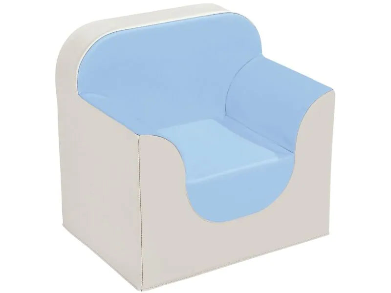 Armchair Club - Light Blue/Ivory, 12.6"H