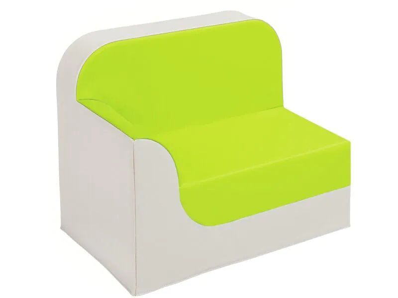 Armchair Right Armrest Club - Light Green/Ivory, 6.7"H