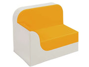 Armchair Right Armrest Club - Light Orange/Ivory, 9.8"H