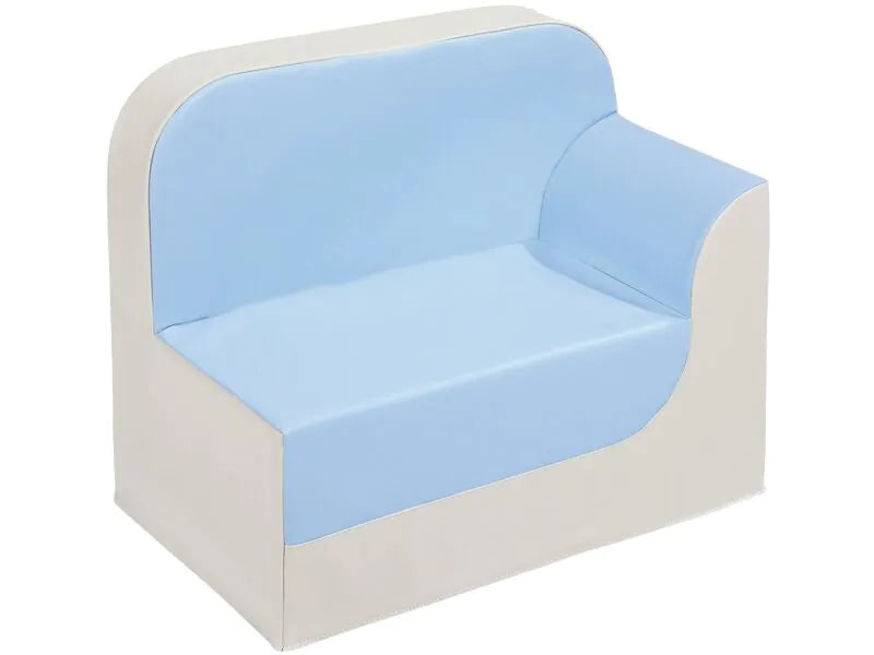 Armchair Left Armrest Club - Light Blue/Ivory, 6.7"H