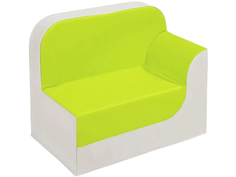Armchair Left Armrest Club - Light Green/Ivory, 9.8"H