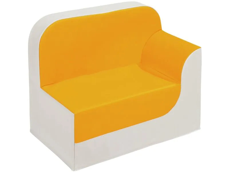 Armchair Left Armrest Club - Light Orange/Ivory, 12.6"H