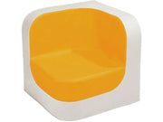 Corner Armchair Club - Light Orange/Ivory, 12.6"H