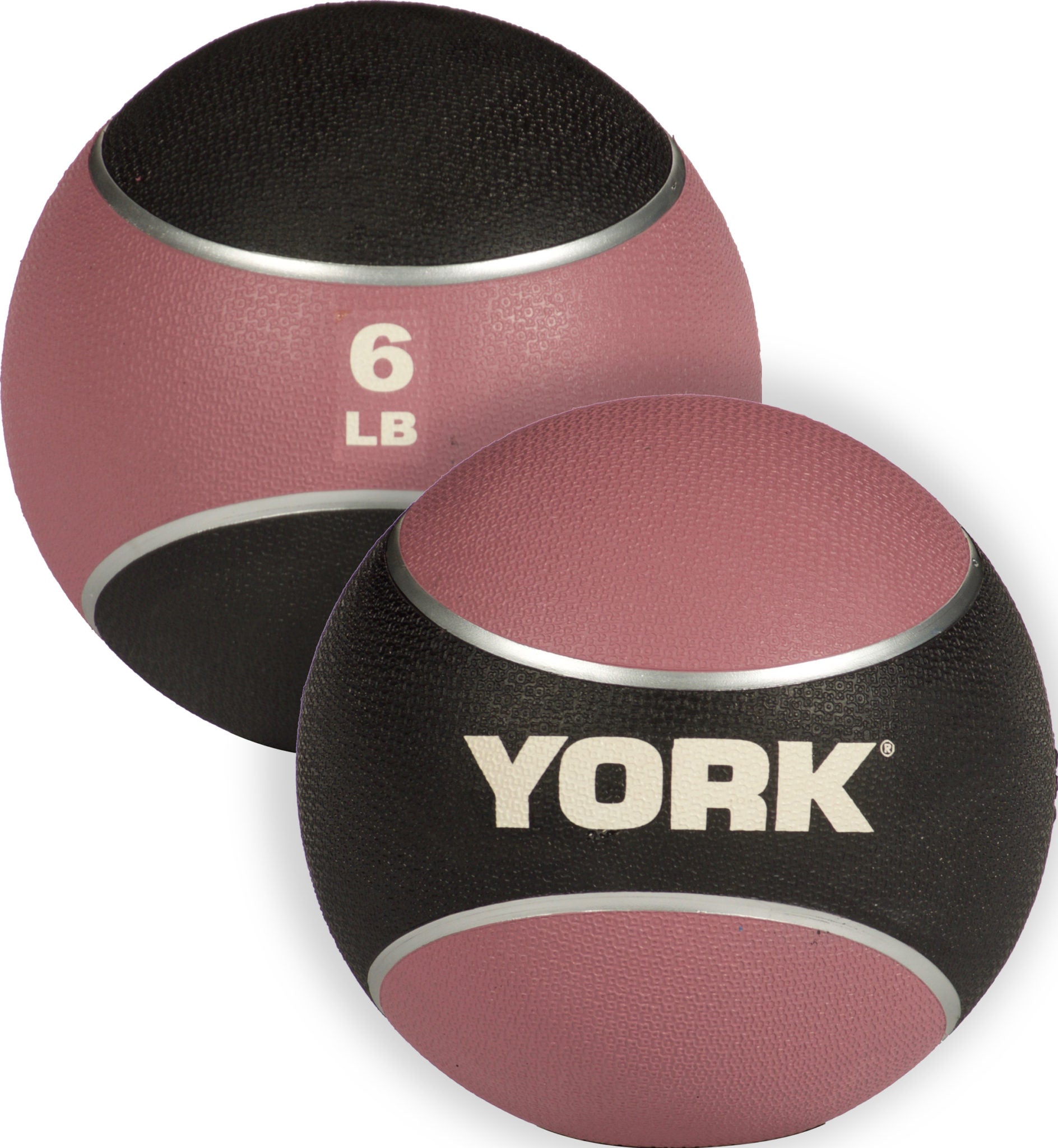 6 LB 2 Tone Medicine Rubber Ball- Pink