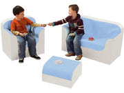 Sofa Corner Club Kit - Light Blue/Ivory, 9.8"H
