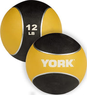 12 LB 2 Tone Medicine Rubber Ball- Yellow