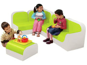 Large Corner Sofa Club Kit - Light Green/Ivory, 12.6"H