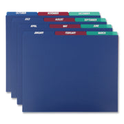 Printed Tab(s) - Month - January-December - 8.5" Divider Width x 11" Divider Length - Letter - Assorted Polypropylene Divider - Assorted Tab(s) - Tear Resistant, Wear Resistant, Moisture Resistant - 12 / Set