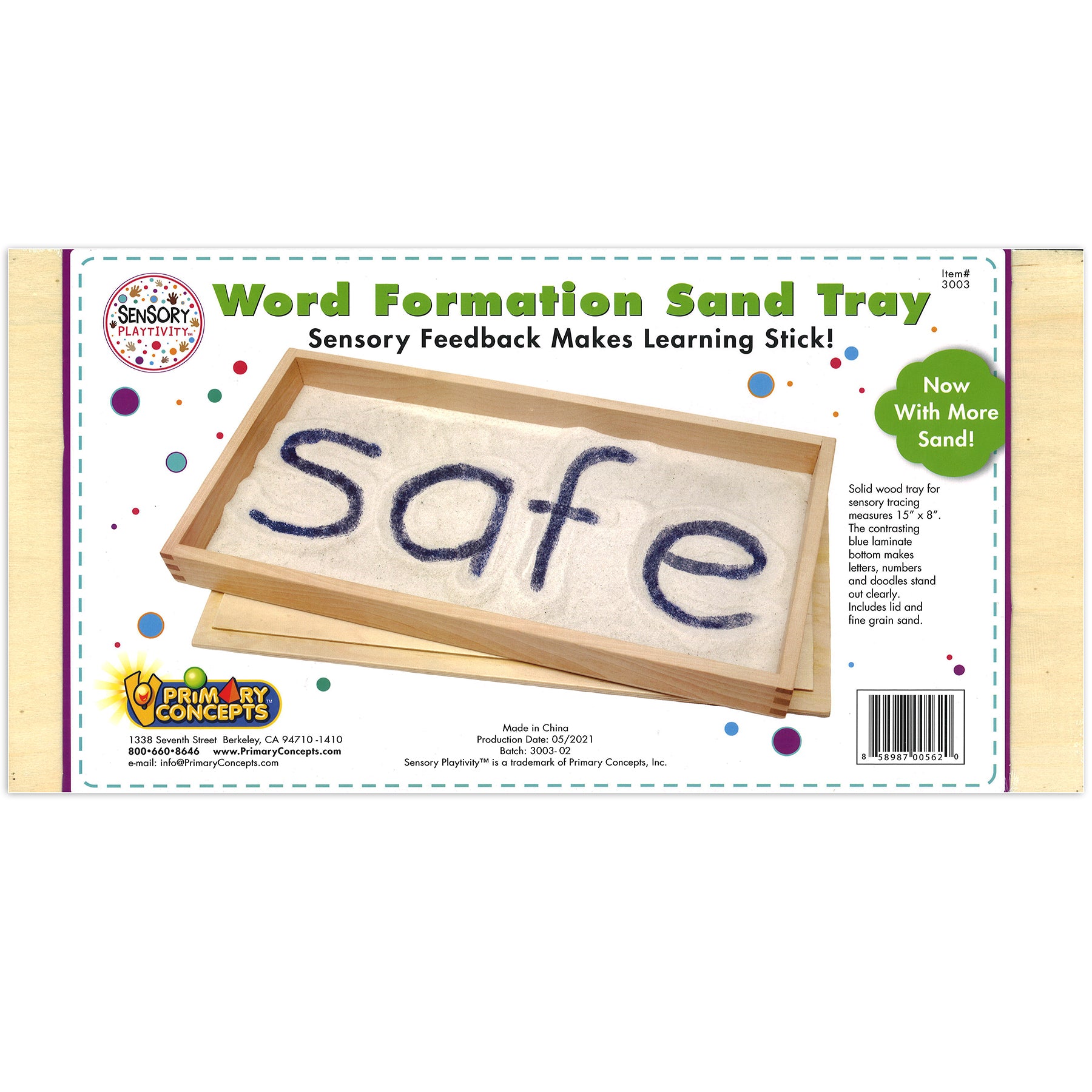 Word Formation Sand Tray, 15" x 8"