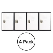 24'' Locker for Kids – Black Body With White Doors 4-Pack