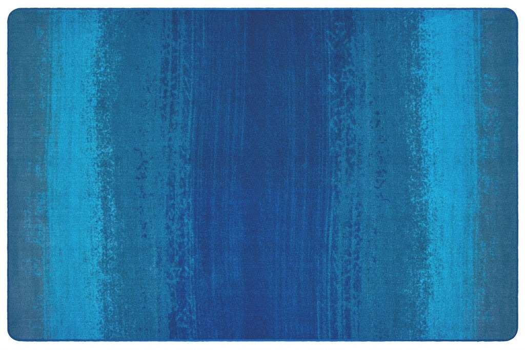 Water Stripes Rug Blue  - 4ft x 6ft - Rectangle - Blue