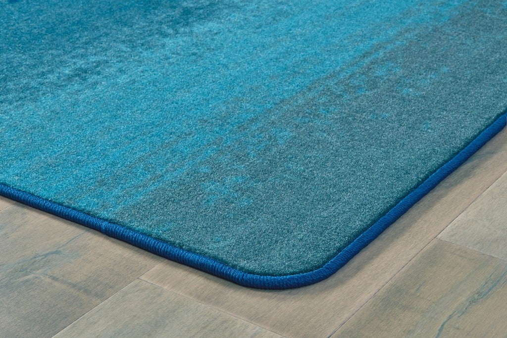 Water Stripes Rug Blue  - 4ft x 6ft - Rectangle - Blue