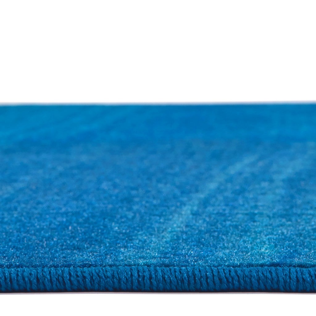 Water Stripes Rug Blue - 6ft x 9ft - Rectangle - Blue
