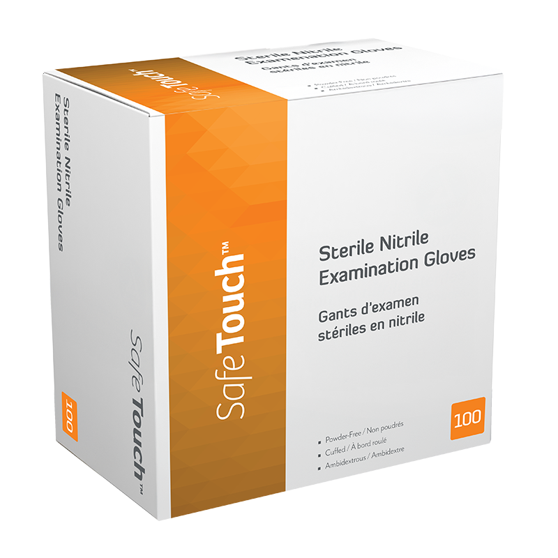 Nitrile Sterile Exam Gloves, Singles, Small, Powder-Free, 8/100/cs - 100 pcs per Box/8 Boxes per Case