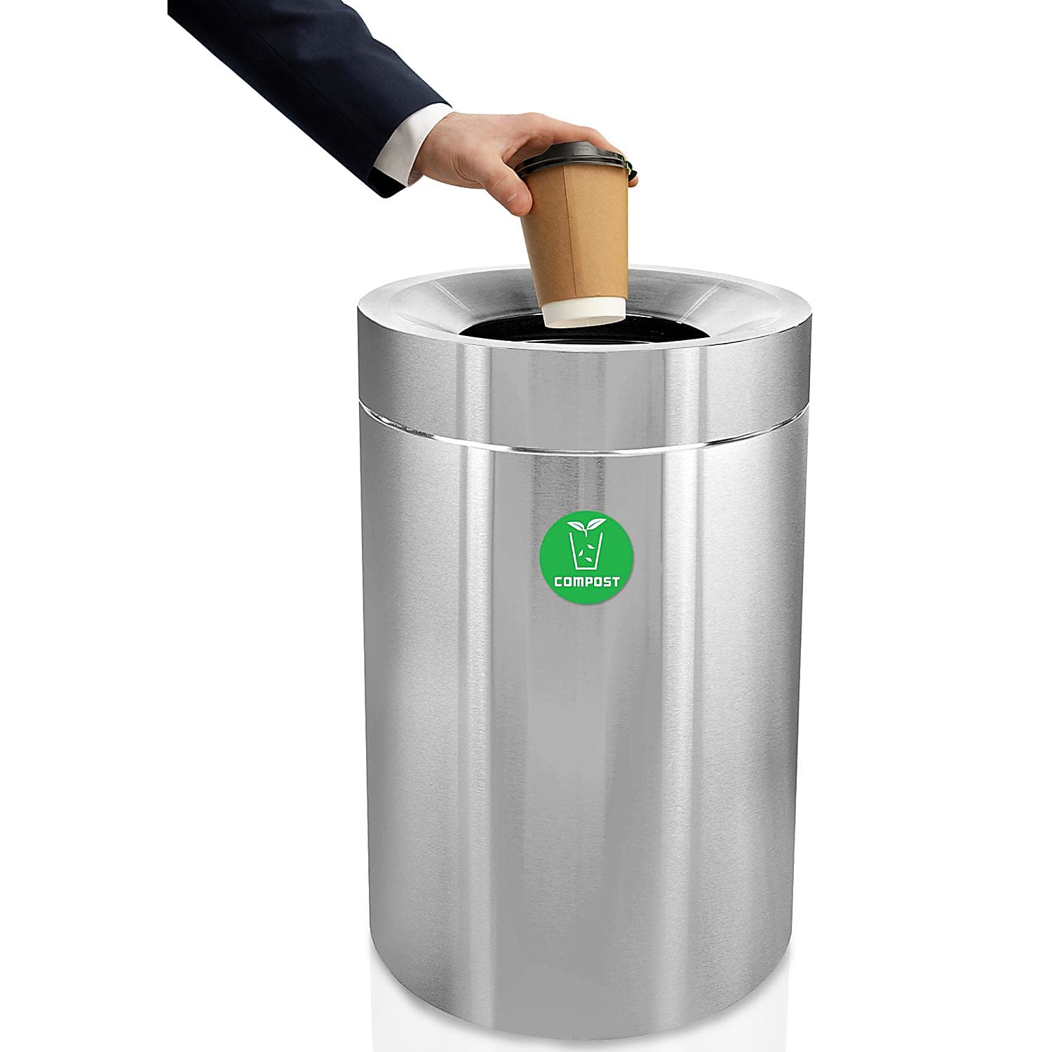 50 Gallon Stainless Steel Compost Can