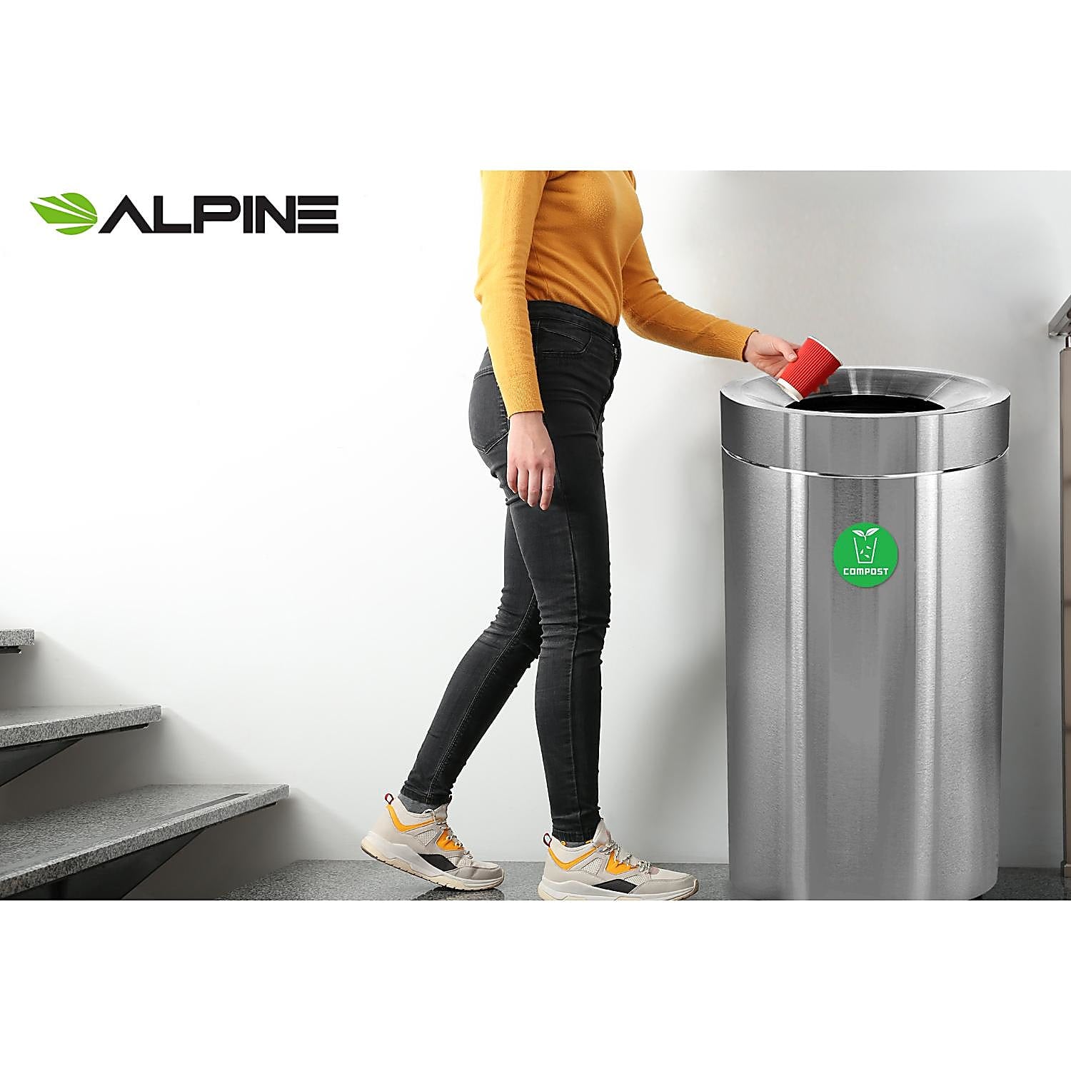 50 Gallon Stainless Steel Compost Can