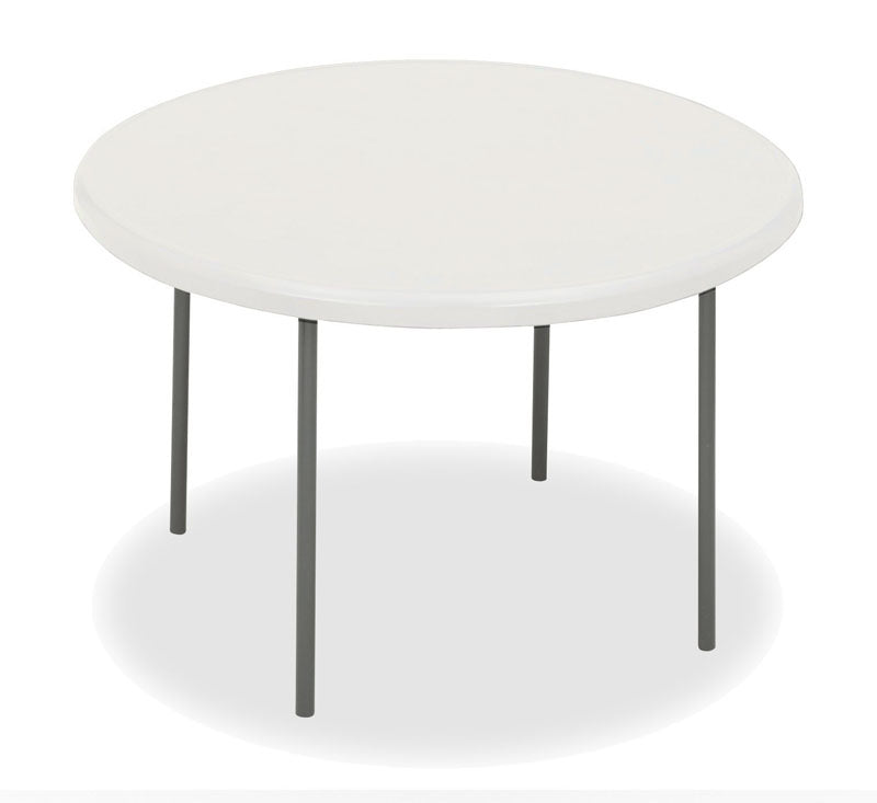 IndestrucTable® Classic Folding Table, Platinum Granite - 48" Round