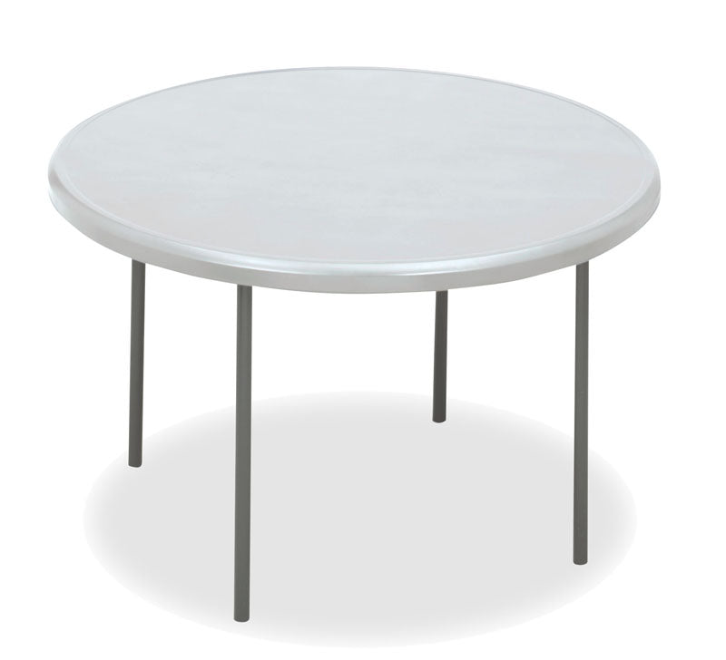 IndestrucTable® Classic Folding Table, Platinum Granite - 48" Round